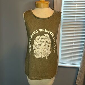 Women's Graphic Muscle Tee - Green